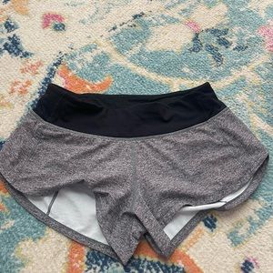 Lulu Lemon gray speed up shorts